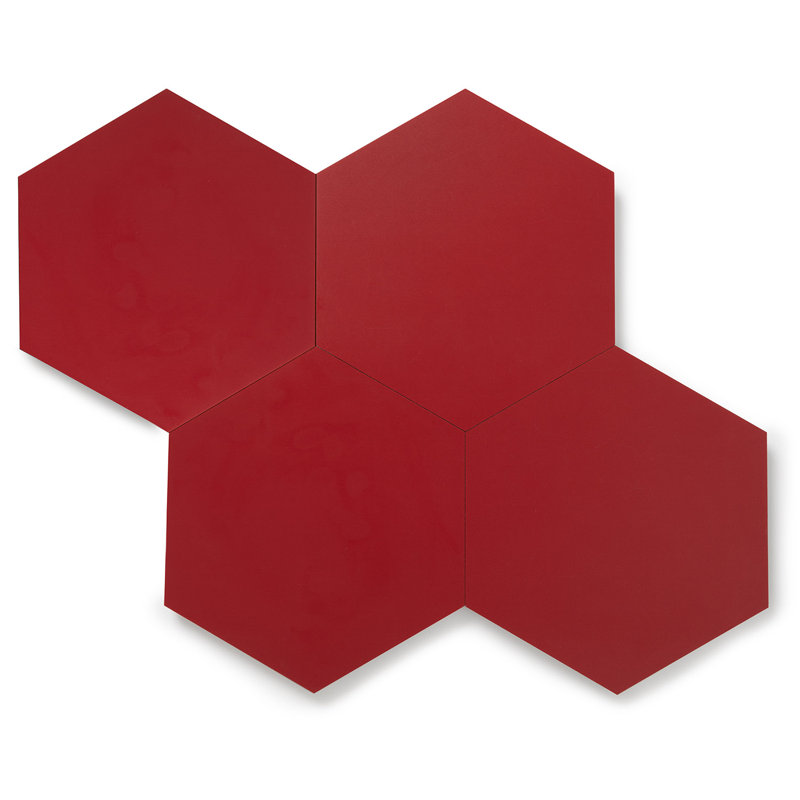 GlueCore Mosaic 28mil x 12" W x 10" L Glue Down Vinyl Tile Flooring, Berry