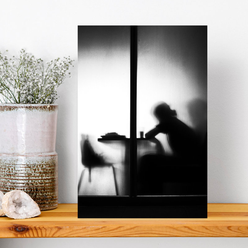 «The Shadow Work», art mural contemporain abstrait, H 18 po x l 12 po