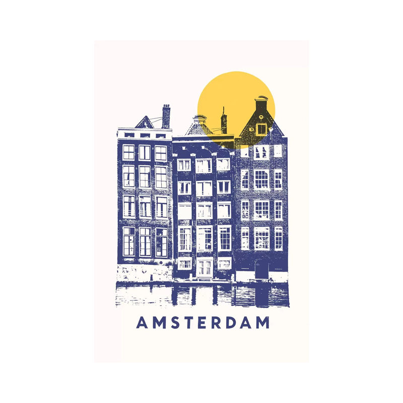 Amsterdam, H 60 po x l 40po x P 1,5 po