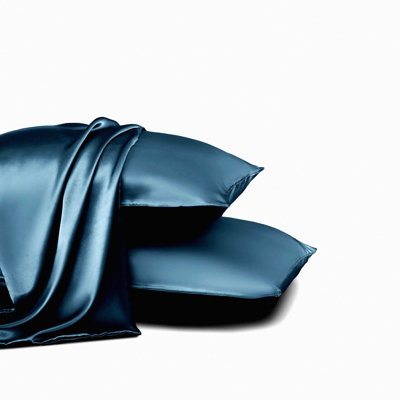 Cooling Deep Blue Hair Pillowcase Set - Queen Size Luxury Ultra Soft Covers with Envelope Closure - Anti Wrinkle Pillowcovers - 20 x 30 Inch