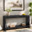Modern 3-Drawer Console Table with Vertical Slats-118626357