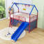 Lit mezzanine simple avec glissade et rideau-419665815