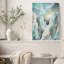 Art mural sur toile Teal Marble Mountains with Gold Veins under Aurora-1757814606