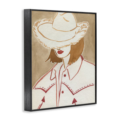 Western Fashion Woman Framed Giclee Art by Grace Popp
