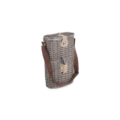 Beyer 2 Bottle Wicker Chilled Carry Basket