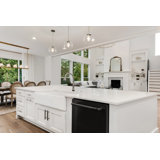 Luxury 36-Inch Solid Fireclay Farmhouse Sink, Flat Front