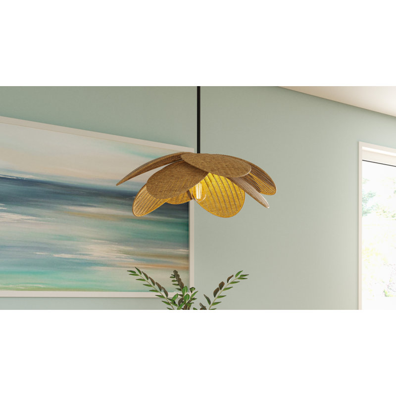 Luminaire suspendu 4 lumières Corisha, 1, H 8 po x l 22 po x P 22 po