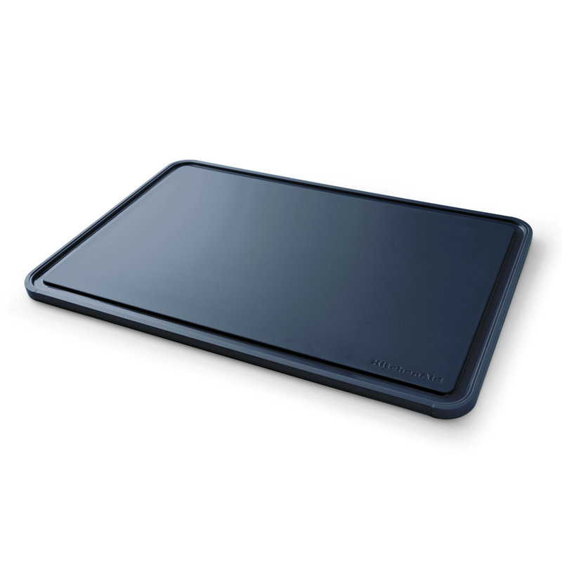 Kitchenaid Classic Non-Slip Poly Cutting Board, 12X18 Inch, Ink Blue