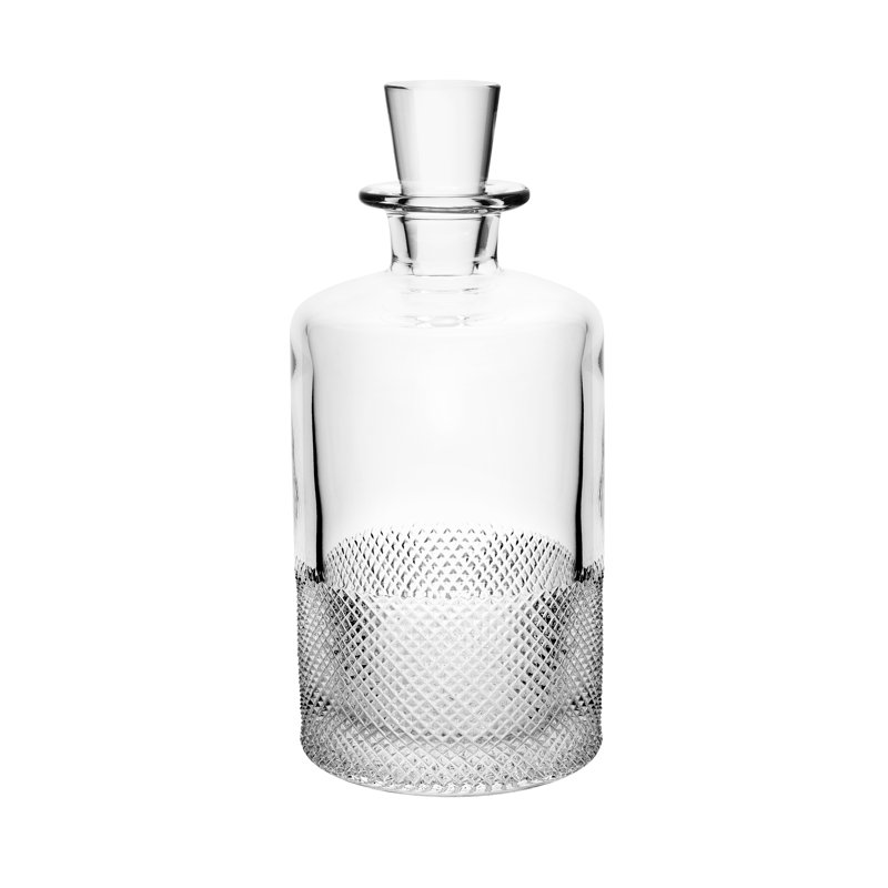 Diamond Crystal Glass, 9.4'' H x 4.3'' W x 4.3'' D