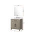 Meuble-lavabo simple 30 po X P 22 po D, comptoir en marbre de culture, 28 po Ensemble miroir et robinet