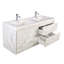 Ensemble de meuble-lavabo double mural 59,5 "Azden-804546651