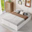 Grand lit de rangement en bois avec tiroirs-370976764