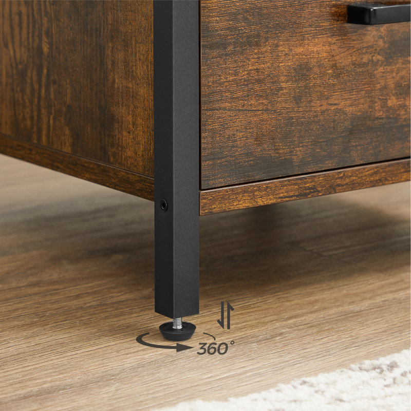 Aleczander 40cm W Manufactured Wood Bedside Table