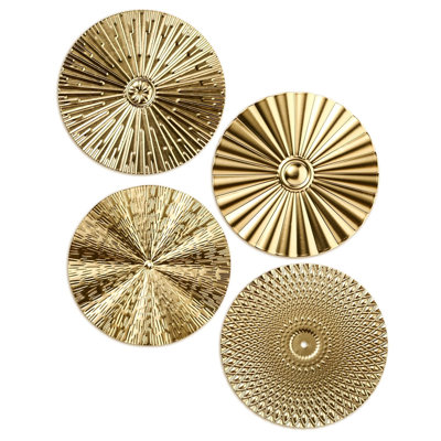 4 Pcs 12 Inch Metal Wall Art Decor Modern Sunburst Decor