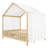 Low House Style Bed With Curtains-1784003899-1784003897
