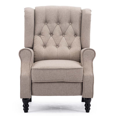 Conatser 78cm Wide Wing Back Fabric Fireside Recliner Chair 