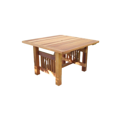 Cabbage Hill Rectangular Cedar Outdoor Dining Table With Umbrella Hole , 60'' in. W 48'' in. D