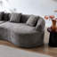 Canapé moderne moderne en chenille 4 places avec coussins inclus-245987666
