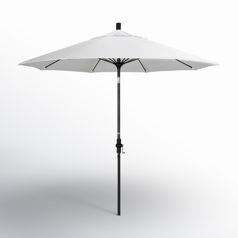 Parasol de marché Sunbrella® 9 pi Roverta, Toile Sunbrella® naturel, Noir