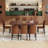 Large Farmhouse Kitchen Dinning Table Set Double Robust Pedestal-112473760-112473762-112829761