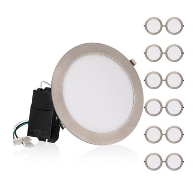Luminaire encastré à DEL à intensité variable de 18 W et 8 pouces à intensité variable avec J-Box, blanc froid 4000K