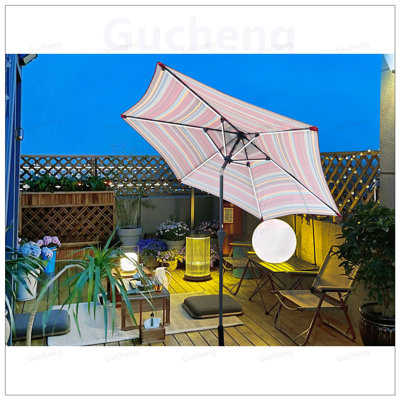Parasol solaire à DEL avec rayures pour une meilleure visibilité et durabilité