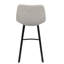 Tabouret de comptoir industriel Outlaw en noir avec similicuir gris par Lumisource - 2