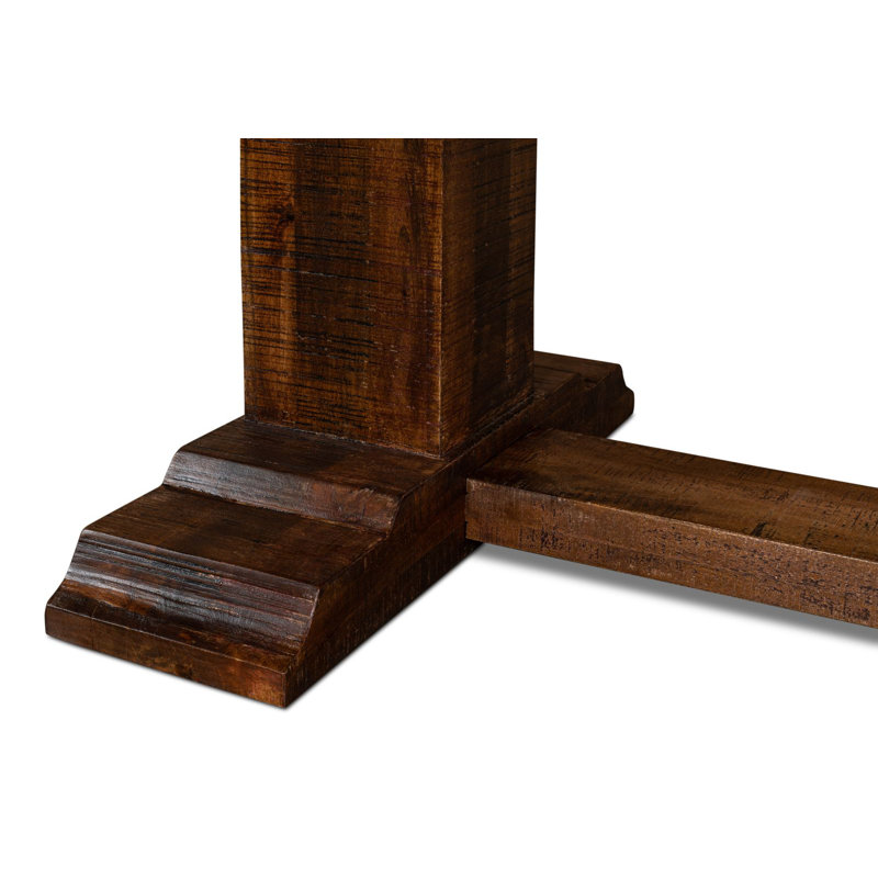 Raphael Rustic Brown Solid Mango Wood Rectangular Dining Table
