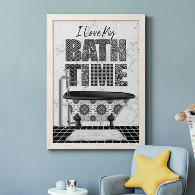 «Bath Time», art textuel sur toile
