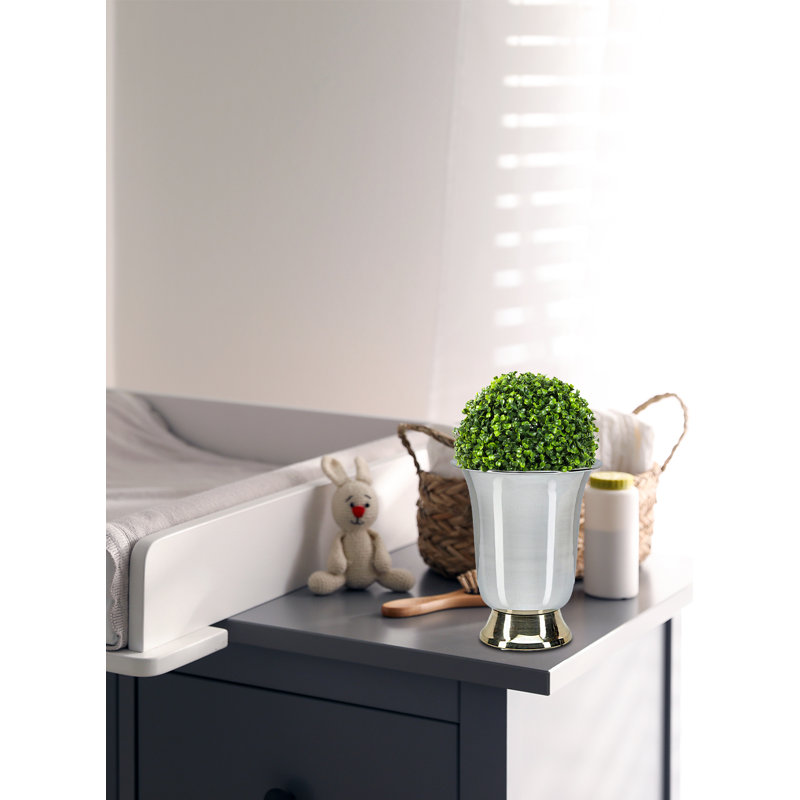 Vase Rosep Park de 5 po en argent et or Rosdorf Park, décoration de bureau polyvalente, centre de table floral exquis pour mariage, événement, fête, maison, bureau, table de salle à manger, table basse, porte-stylo, paquet de 12