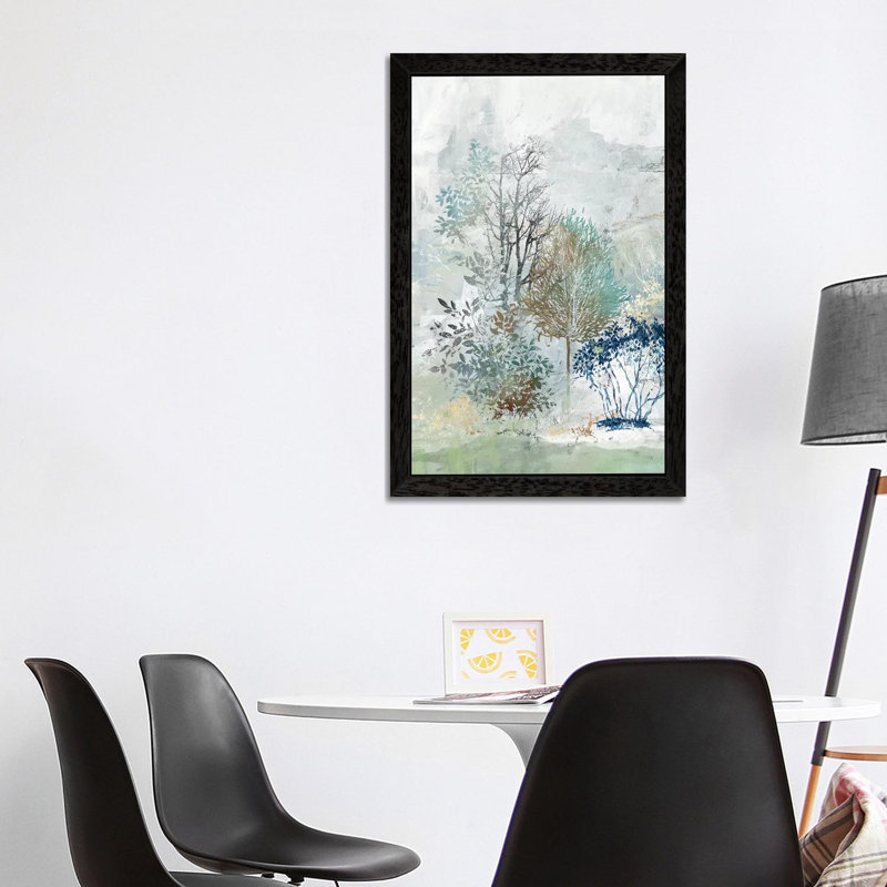 Silent Mystery I - Painting on Canvas, 66.04 cm H x 45.72 cm W, Black Framed