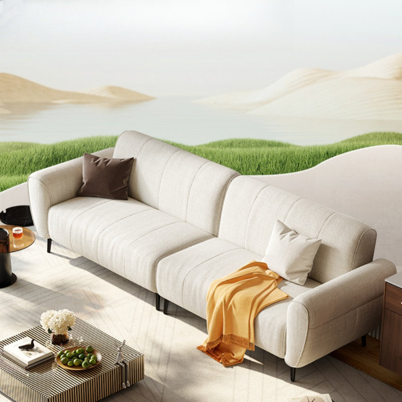 Linen High-Leg Straight Sofa