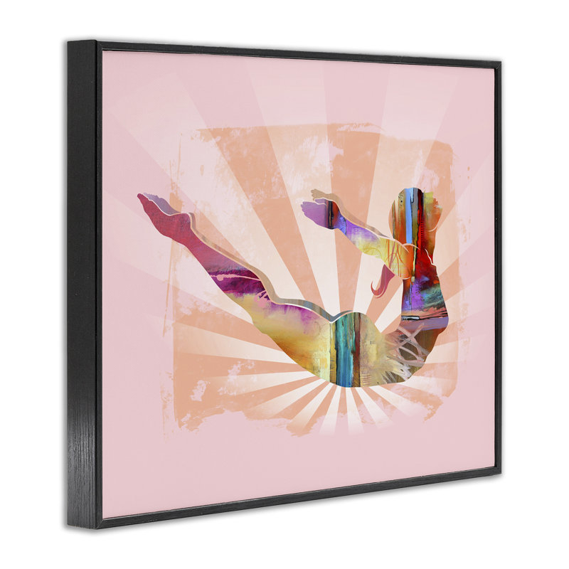 Giclée abstraite par Tim Parker, H 24 po x l 30 po, Giclée encadrée noir minuit
