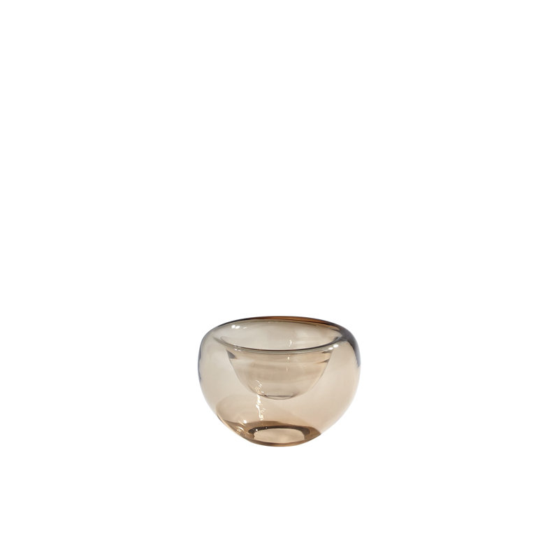Double Take Bowl-Clear Seeded-Med, 4" H x 6" W x 6" D