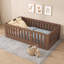 Lit sur pied en bois d'inspiration Montessori avec porte et garde-corps-1260524450-1260524473