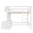 Full Loft Bed With Built-In Bookshelf, Curtain, And Storage Shelf Amusement Park-Inspired Playful Design Safety Guardrails-881658263