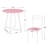 Kilwin 3-Piece Modern Round Dining Table Set with 2 Chairs, Space-Saving Kitchen & Breakfast Nook Dining Set, Compact Small Space Bistro Dining Room Table Set-1567989824