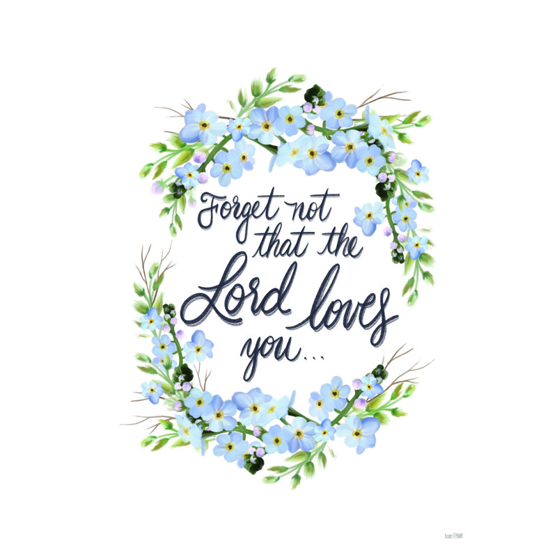 «The Lord Loves You», reproduction sur toile tendue, H 16 po x l 12 po