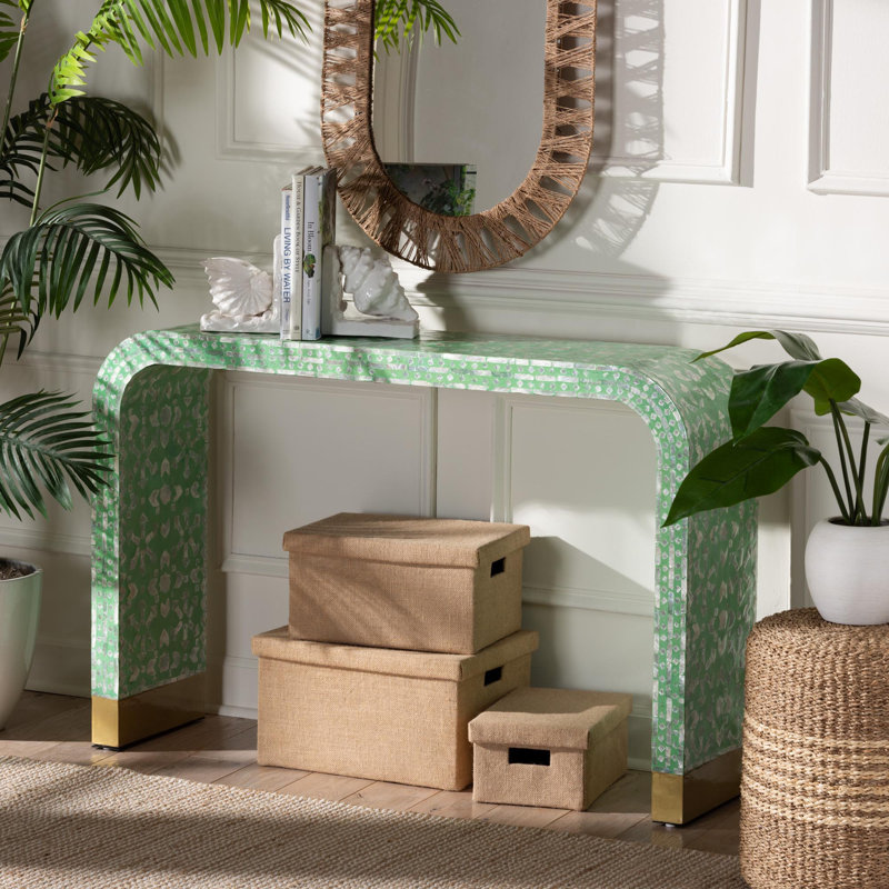 Akins 45.7" Mother of Pearl Console Table