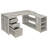 Tona Grey Driftwood 3-Drawer L-Shape Desk-1365659962