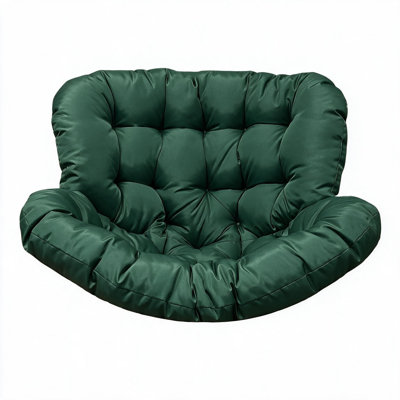 Rocking Chair Cushion, Oxford Fabric Waterproof Wicker Egg Chair Replacement Pad, Papasan Seat Cushion with Ties for Indoor & Outdoor Patio