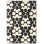 Wool Floral Area Rug in Black/Off-White