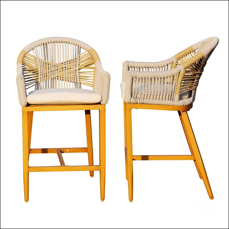 Bar Stools Set Of 2 With Arm And Backrest