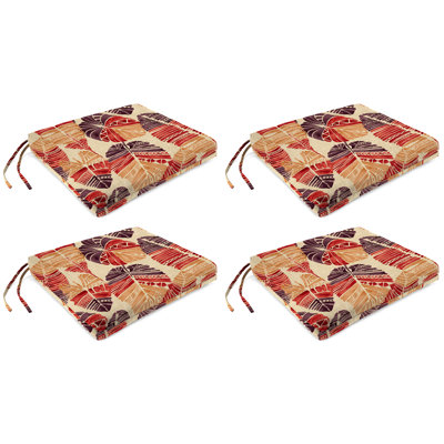 19" x 17" Outdoor Seat Cushion with Ties by Latitude Run