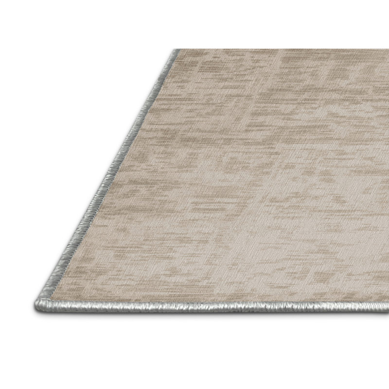 Machine Washable Abstract Beige Area Rug, Rectangle 2' x 3'