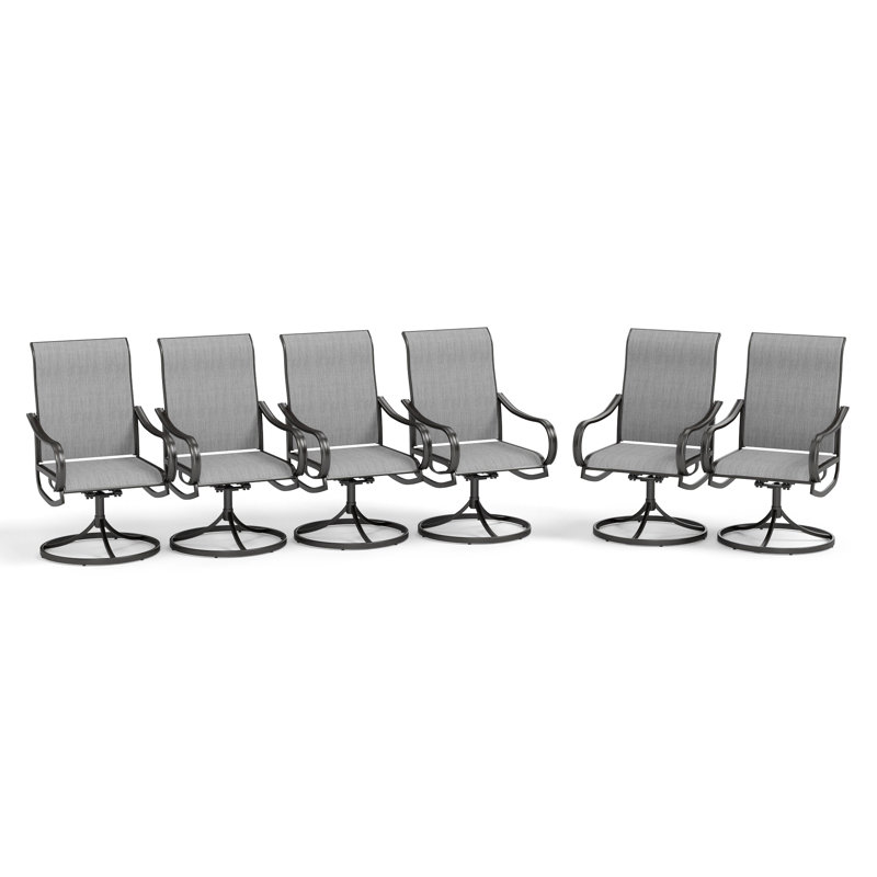 Fauteuil de salle à manger d'extérieur Nako, Gris