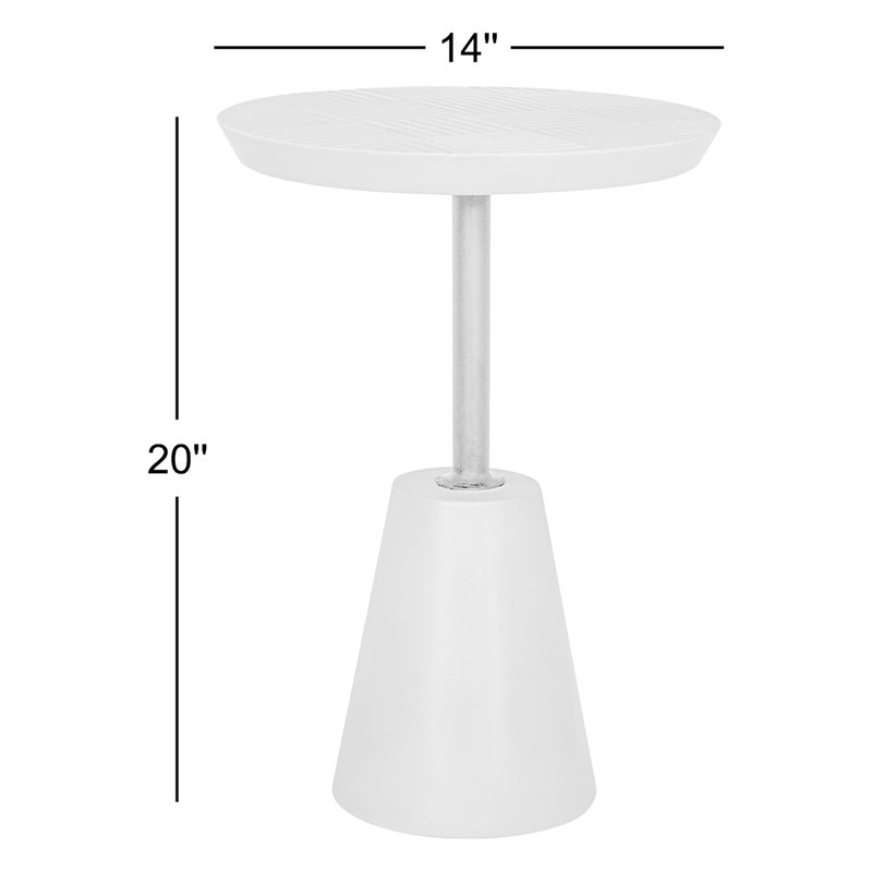 Foundation Outdoor Round Side Table, Dark Gray