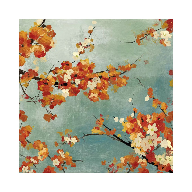 Orange Blossoms II by Asia Jensen - Wrapped Canvas Painting, 66.04 cm H x 66.04 cm W x 1.91 cm D