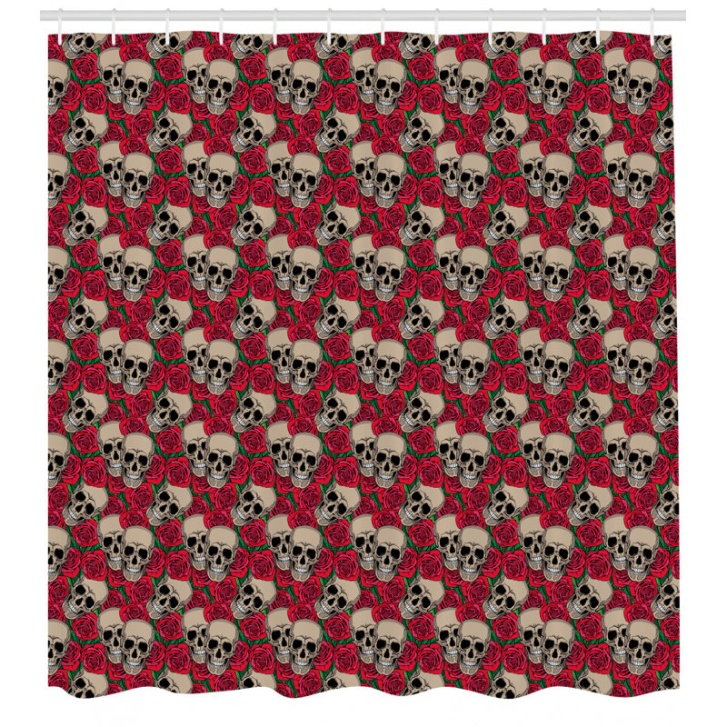 Floral Shower Curtain with Hooks Included, 70" H x 69" W