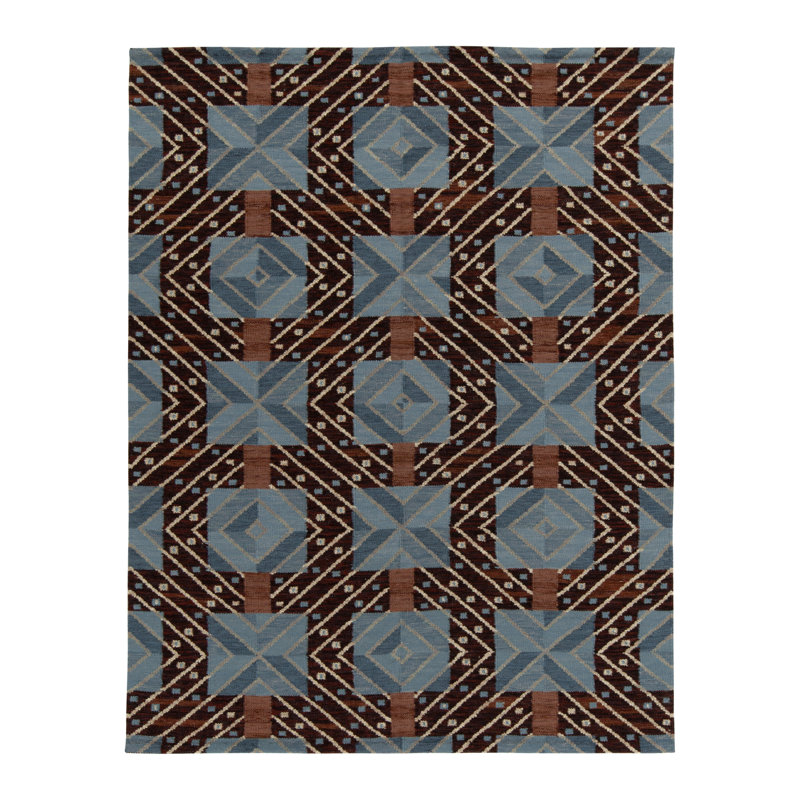 Scandinavian Wool Geometric Area Rug, Rectangle 12' x 15'